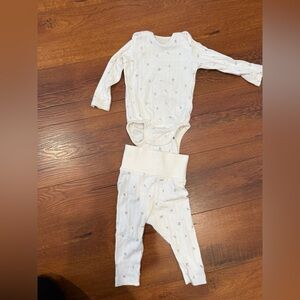 H&M White Baby Onesie and Pants Set